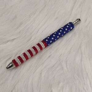 Red, White, and Blue Beaded Pen